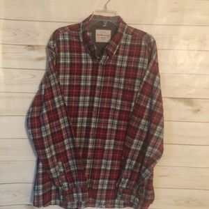 Waterproof Vintage Men’s Plaid Red & Black Shirt